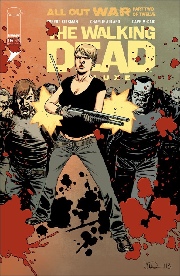 Walking Dead Deluxe issue 116-B Charlie Adlard Cardstock Cover