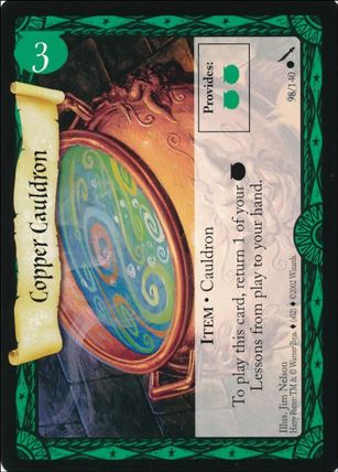Harry Potter: Chamber of Secrets (Base Set) card 98 Copper Cauldron