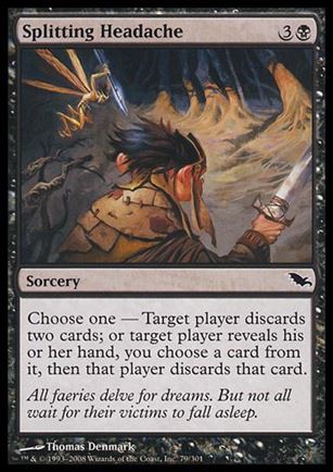 Magic the Gathering: Shadowmoor (Base Set) card 79 Splitting Headache