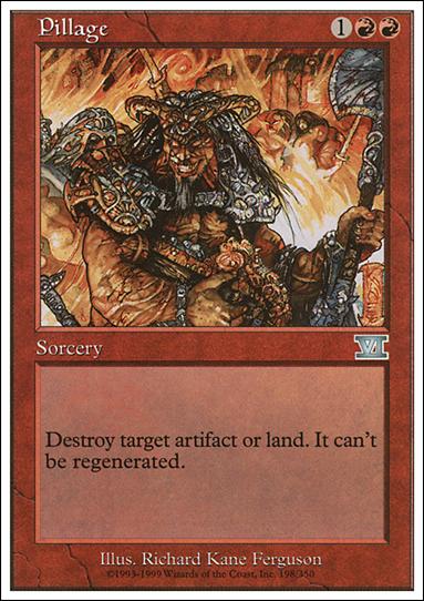 Magic the Gathering: 6th Edition (Base Set) card 198 Pillage