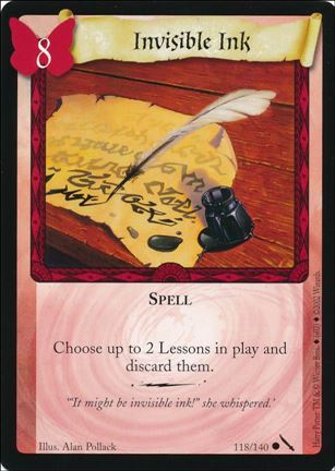 Harry Potter: Chamber of Secrets (Base Set) card 118 Invisible Ink