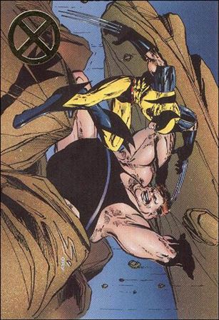 X-Men: Hardees (Base Set) card 2 Wolverine vs Blob