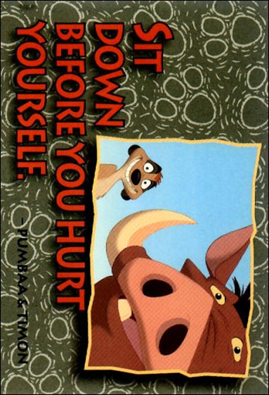 Lion King: Series 1 (Base Set)  card 86 Sit Down Before You Hurt Yourself