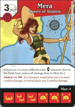DC Comics Dice Masters War of Light card 57-B Mera: Queen of Atlantis (Alternate Art)