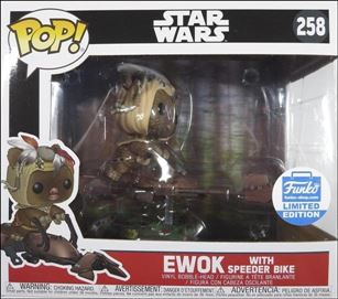 POP! Star Wars figure 258 Ewok with Speeder Bike Funko Shop Exclusive