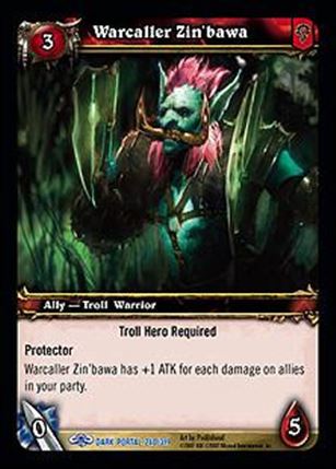 World of Warcraft: Through the Dark Portal (Base Set) card 240 Warcaller Zin'bawa