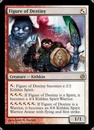 Magic the Gathering: Duel Decks: Heroes vs. Monsters (Base Set) card 3 Figure of Destiny