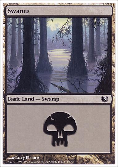 Magic the Gathering: 8th Edition (Base Set) card 342 Swamp
