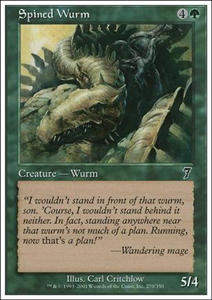 Magic the Gathering: 7th Edition (Base Set) card 270 Spined Wurm