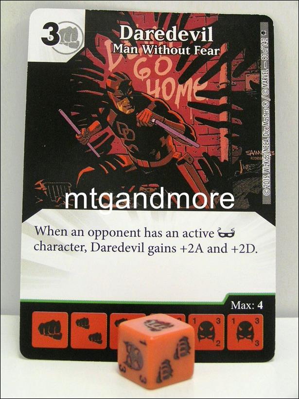 Marvel Dice Masters Age of Ultron  card 80 Daredevil: Man Without Fear