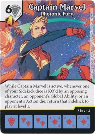 Marvel Dice Masters Guardians of the Galaxy  card 85 Captain Marvel: Photonic Fury 