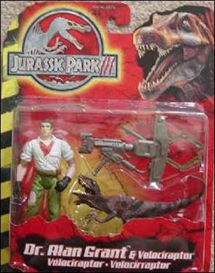 Jurassic Park III (Movie) Action Figures figure 4 Dr. Alan Grant & Velociraptor