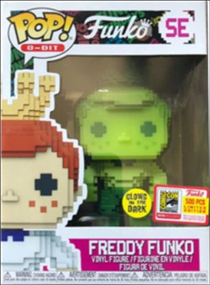 POP! 8-Bit figure SE-C Freddy Funko (Green Glow) SDCC 2018 Fundays 1/500