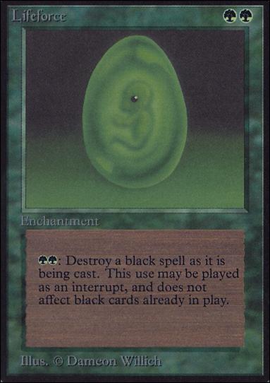Magic the Gathering: Limited Edition Alpha (Base Set) card 206 Lifeforce