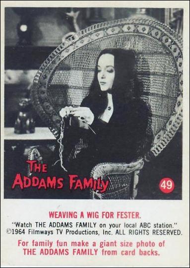 Addams Family (Base Set) card 49 Weaving a Wig for Fester
