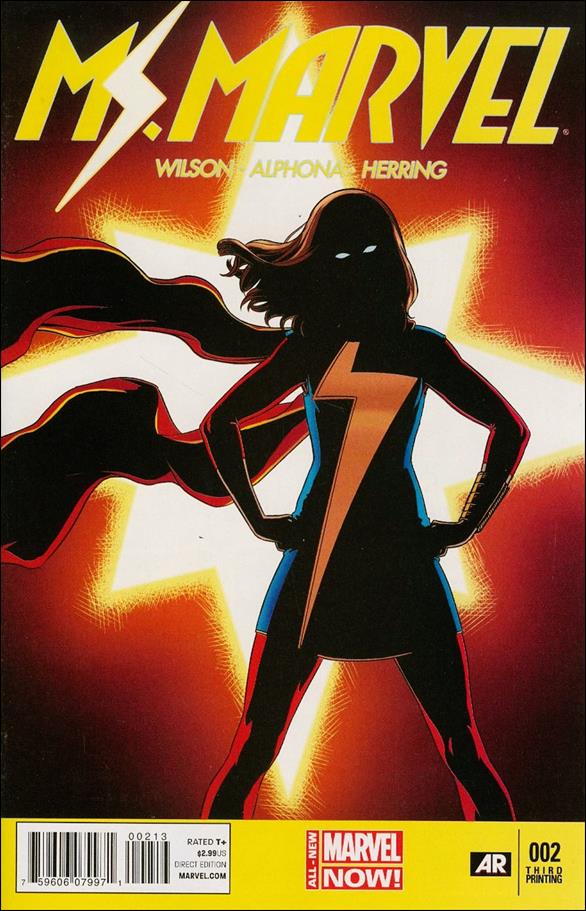 Ms. Marvel (2014)  issue 2-D Jamie McKelvie Yellow Logo Cover (3rd Printing)