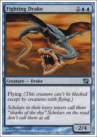 Magic the Gathering: 8th Edition (Base Set) card 77 Fighting Drake
