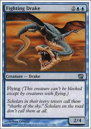 Magic the Gathering: 8th Edition (Base Set) card 77 Fighting Drake