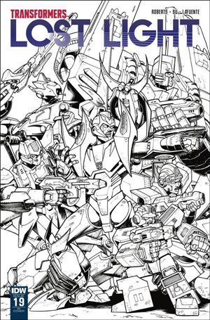 Transformers: Lost Light issue 19-C Nick Roche Black and White 1:10 Cover