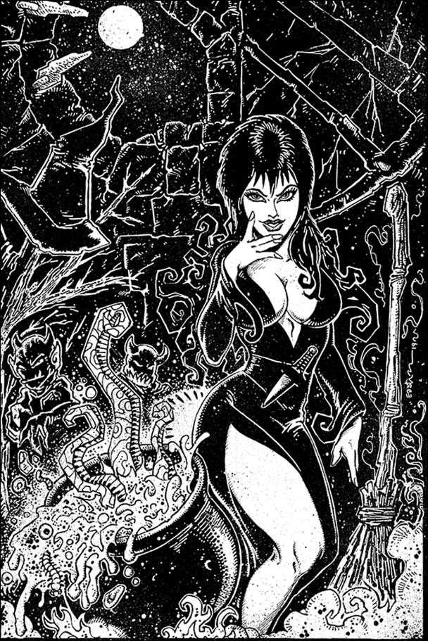 Elvira, Mistress of the Dark (2018) issue 9-J Kevin Eastman 1:21 Black & White Virgin Cover