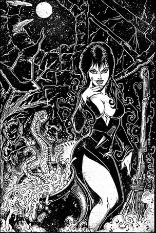 Elvira, Mistress of the Dark (2018) issue 9-J Kevin Eastman 1:21 Black & White Virgin Cover
