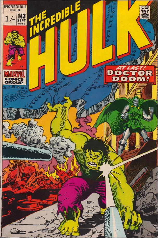 Incredible Hulk (1968) issue 143-B UK Price Cover