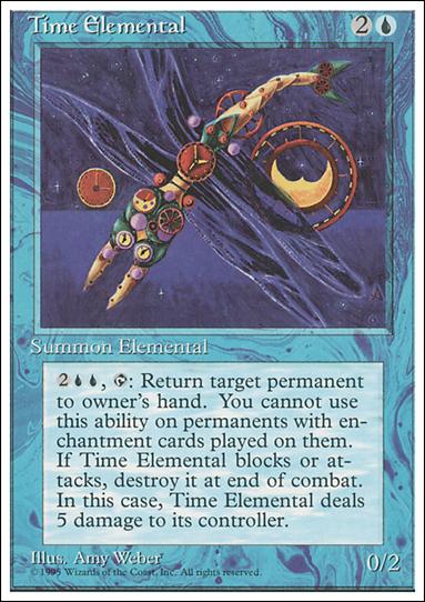Magic the Gathering: 4th Edition (Base Set) card 108 Time Elemental