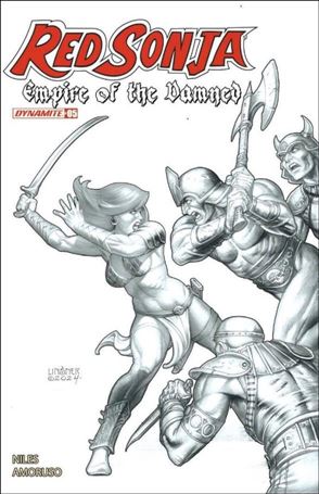 Red Sonja: Empire of the Damned issue 5-G Joseph Michael Linsner Line 1:15 Cardstock Cover