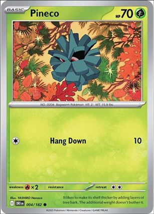 Pokemon: Scarlet & Violet - Destined Rivals card 004/182 Pineco