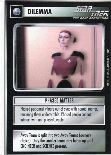 Star Trek: Premiere Unlimited (Base Set) card 42 Phased Matter 