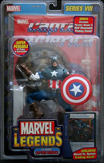 Marvel Legends (Series 8) figure 4-B Classic Captain America (Blue Pants - Wings)