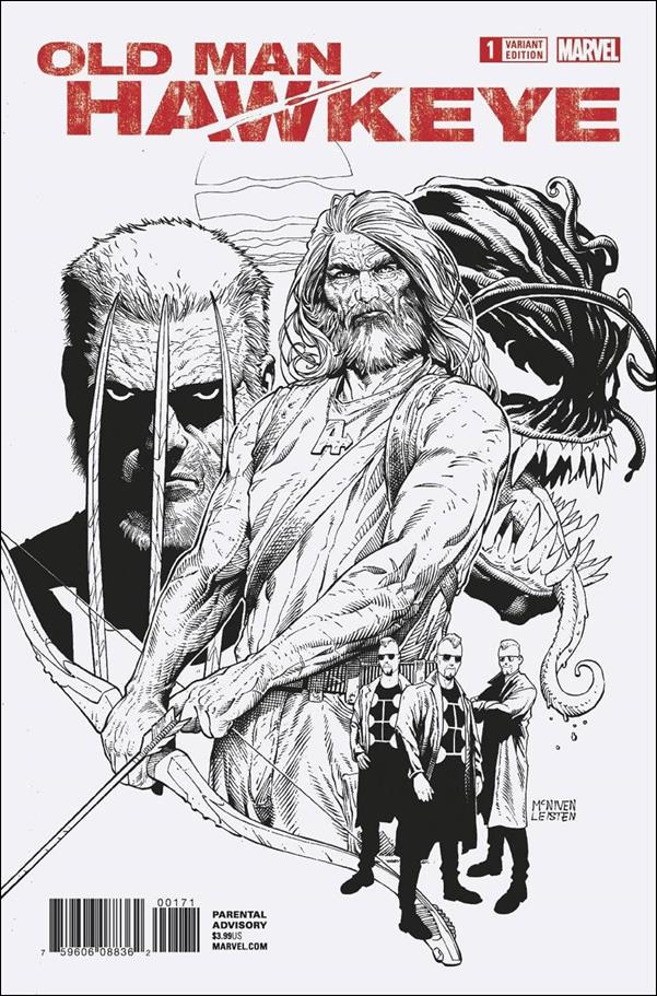 Old Man Hawkeye issue 1-G Steve McNiven 1:100 Black and White Cover