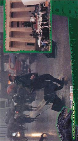 Godzilla Supervue (Base Set) card 11 Rampage in the Rain