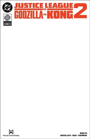 Justice League vs. Godzilla vs. Kong 2 issue 1-F Blank Sketch Cardstock Cover