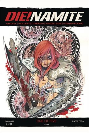 Die!namite issue 1-J Peach Momoko 1:20 Red Sonja Zombie Cover