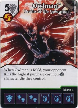 DC Comics Dice Masters Batman card 66 Owlman: Brains of the Operation