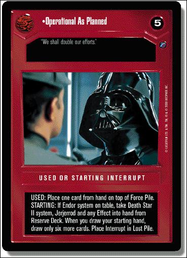 Star Wars: Death Star II Limited (Base Set) card 49 Operational As Planned