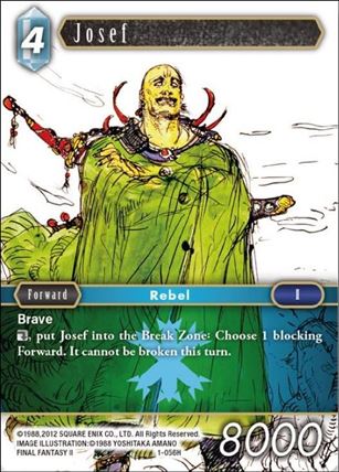Final Fantasy Trading Card Game: Opus I (Base Set) card 056H Josef