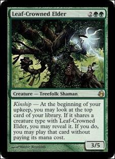 Magic the Gathering: Morningtide (Base Set) card 128 Leaf-Crowned Elder