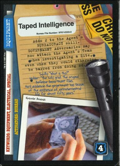 X-Files: The Truth Is Out There (Base Set) card XF97-0322v2 Taped Intelligence
