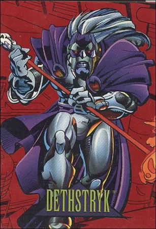 Marvel Universe: Series 4 (Promo) card nn 5 Dethstryk Foil Production Sample