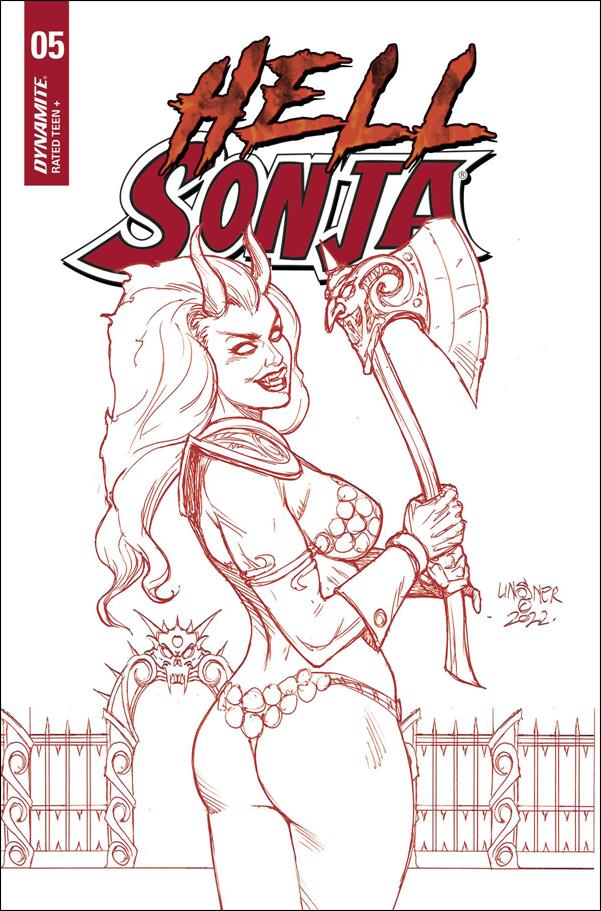 Hell Sonja issue 5-M Joseph Michael Linsner 1:15 Red Line Art Cover