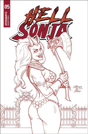 Hell Sonja issue 5-M Joseph Michael Linsner 1:15 Red Line Art Cover