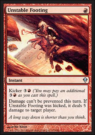 Magic The Gathering: Zendikar (Base Set) card 153 Unstable Footing