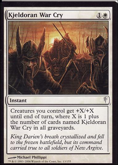 Magic the Gathering: Coldsnap (Base Set) card 13 Kjeldoran War Cry