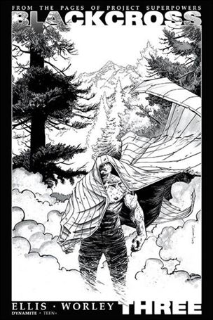 Project Superpowers: Blackcross issue 3-F Declan Shalvey 1:25 Black & White Cover