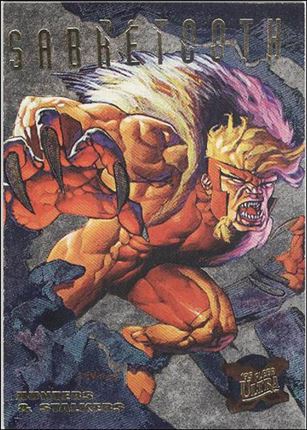 1995 Fleer Ultra X-Men (Hunters & Stalkers Subset) card 6-C Sabretooth (Silver Foil)