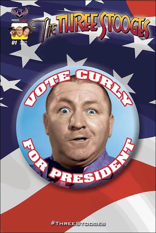 Three Stooges: Red, White & Stooge issue 1 Vote Curly