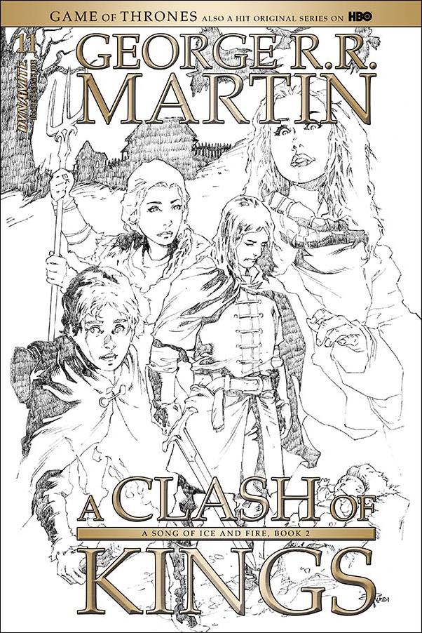 George R. R. Martin's a Clash of Kings (2017) issue 11-D Mel Rubi 1:15 Black & White Cover