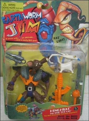 Earthworm Jim (1994) figure 5 Henchrat and Evil the Cat